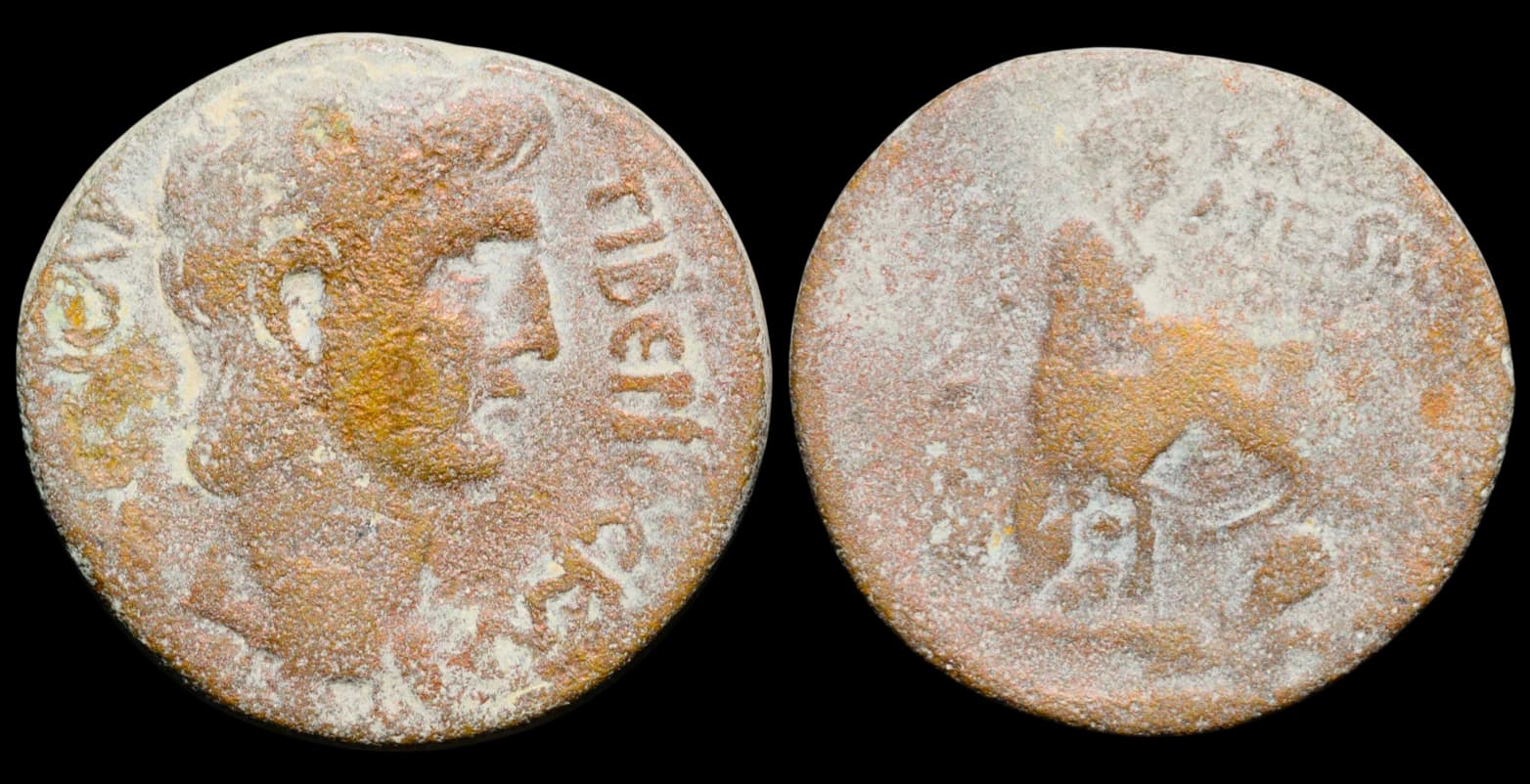 Cláudio - Levante Setentrional - Moeda Provincial Romana - Cesareia incerta - 41-54 d.C