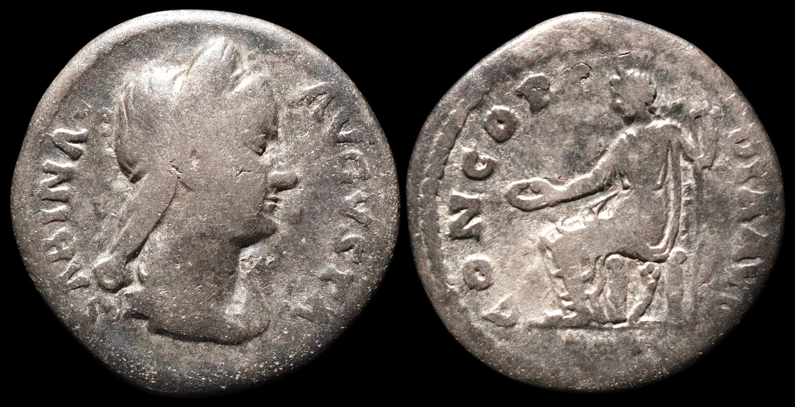 Sabina - Denário - Roma sob Adriano - 128-134 d.C