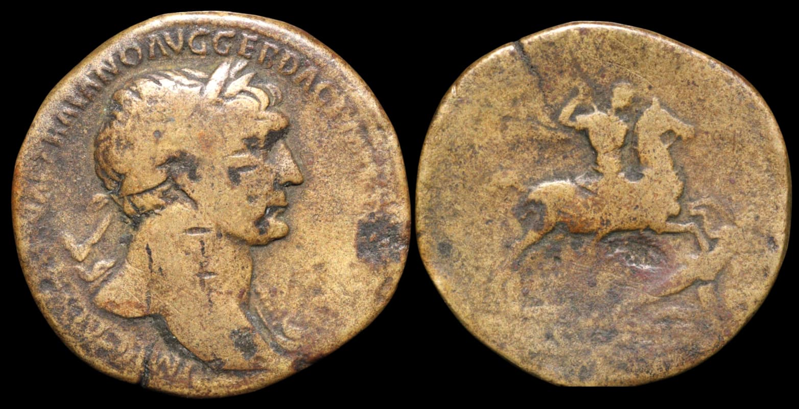 Trajano - Império Romano - Sestércio - 103-111 d.C