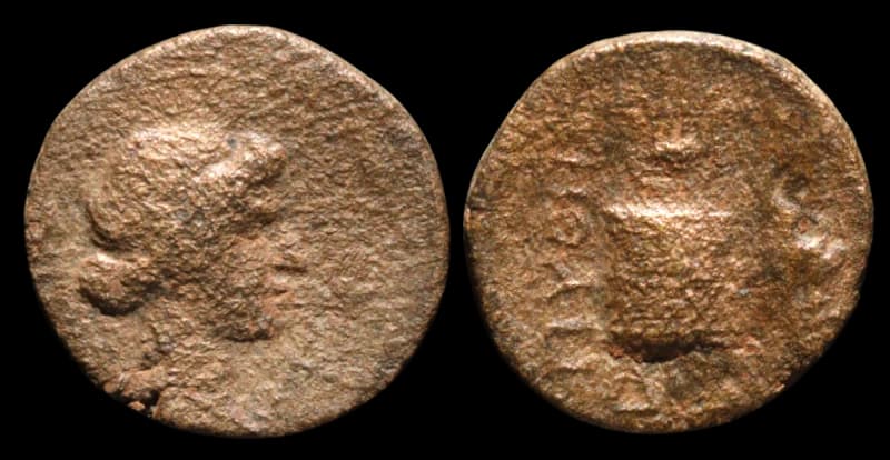 Frígia, Laodiceia ad Lycum - Moeda Provincial Romana - 14-37 d.C