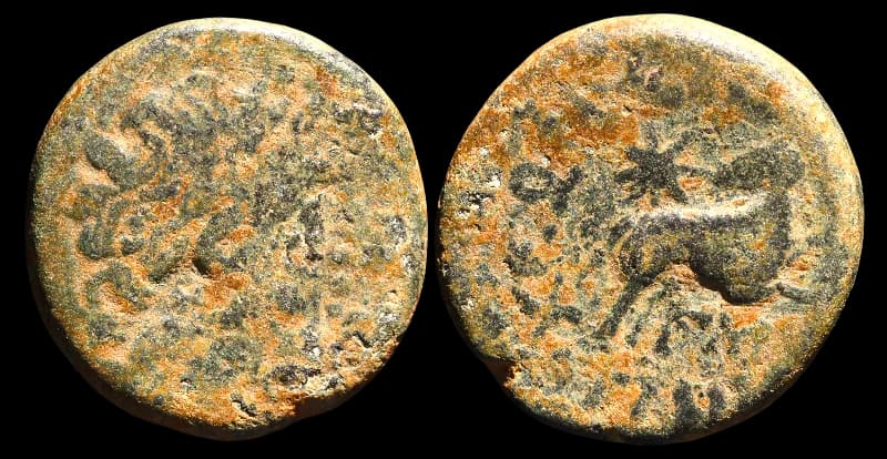 Síria, Selêucida e Piéria, Antioquia do Orontes - Moeda Provincial Romana - 13 d.C