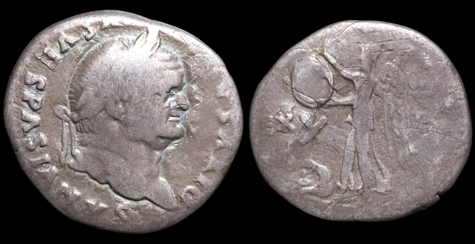 Captura da Judéia - Denário - Roma entre janeiro e 24 de junho de 79 d - 69-79 d.C