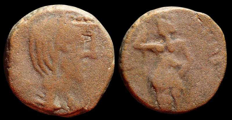 Arábia, Bostra - Moeda Provincial Romana - 141 d.C