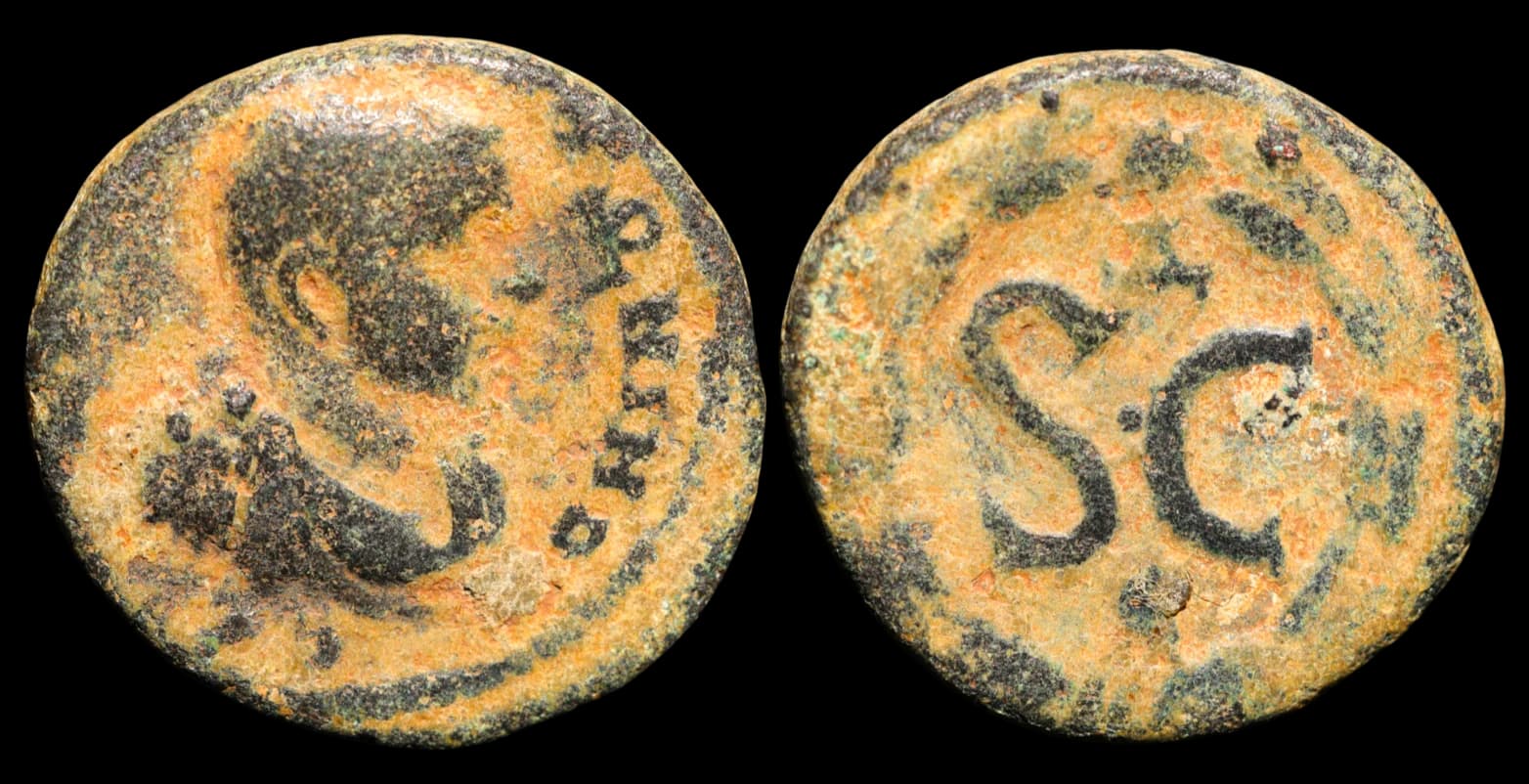 Diadumeniano, como César - Moeda Provincial Romana - Antioquia - 217-218 d.C