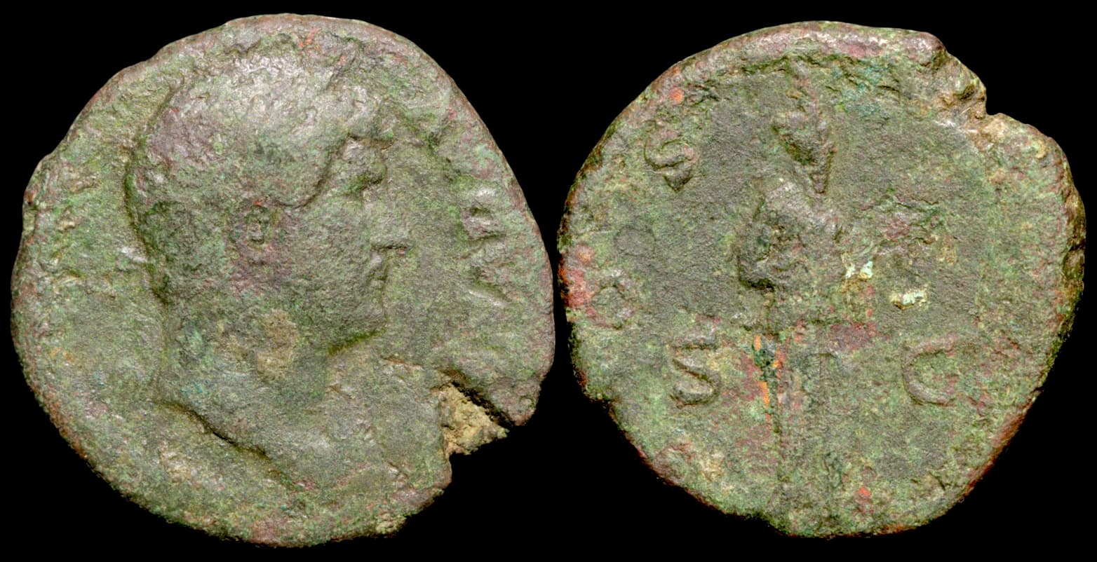 Adriano - Moeda Imperial Romana - 117-138 d.C