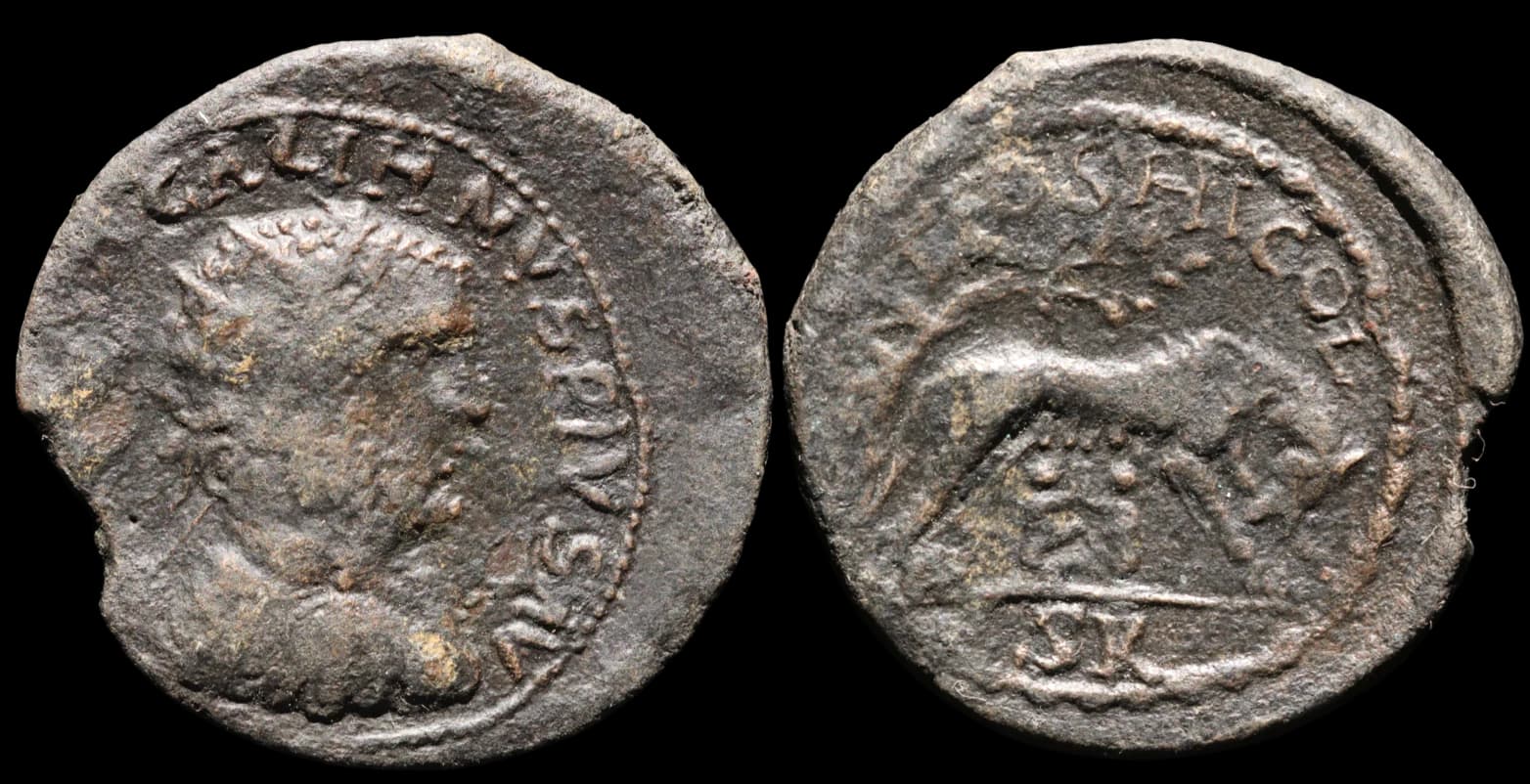 Pisídia, Antioquia – Galieno - Moeda Provincial Romana - 253-268 d.C
