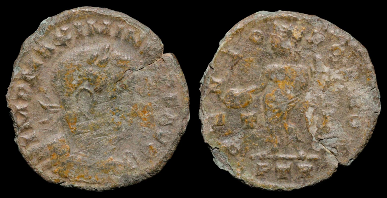 Maximiano, segundo reinado - Follis - Tréveris por volta da primavera de 307 d - 307 d.C