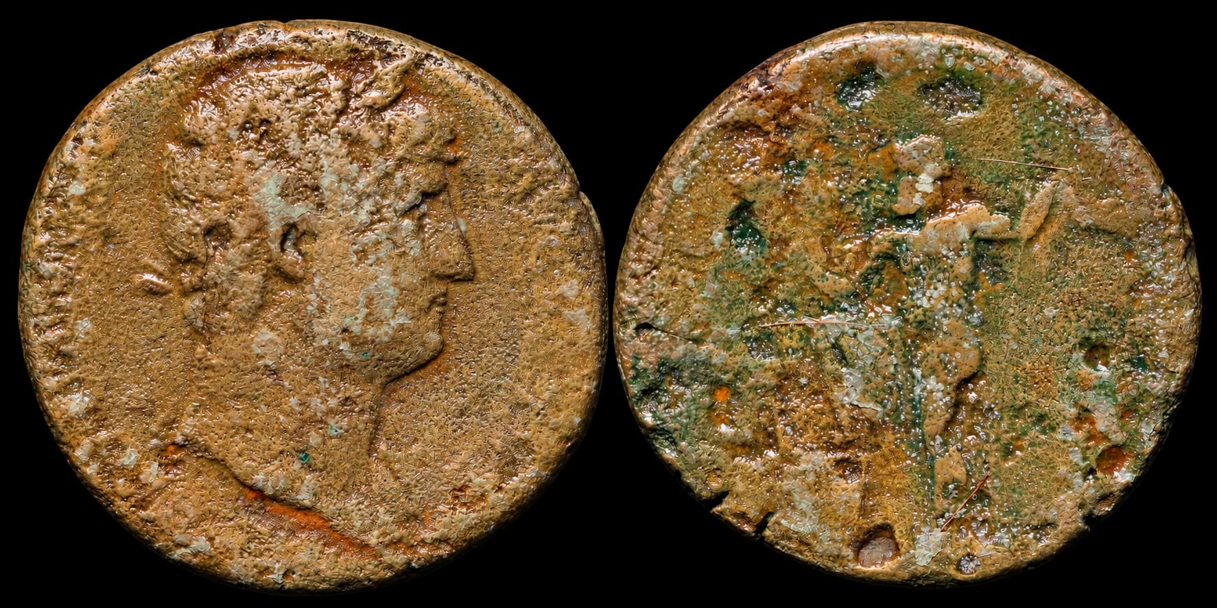 Adriano - Império Romano - Sestércio - 117-138 d.C