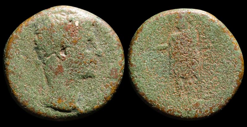 Calígula - Moeda Provincial Romana - Aezanis - 37-41 d.C