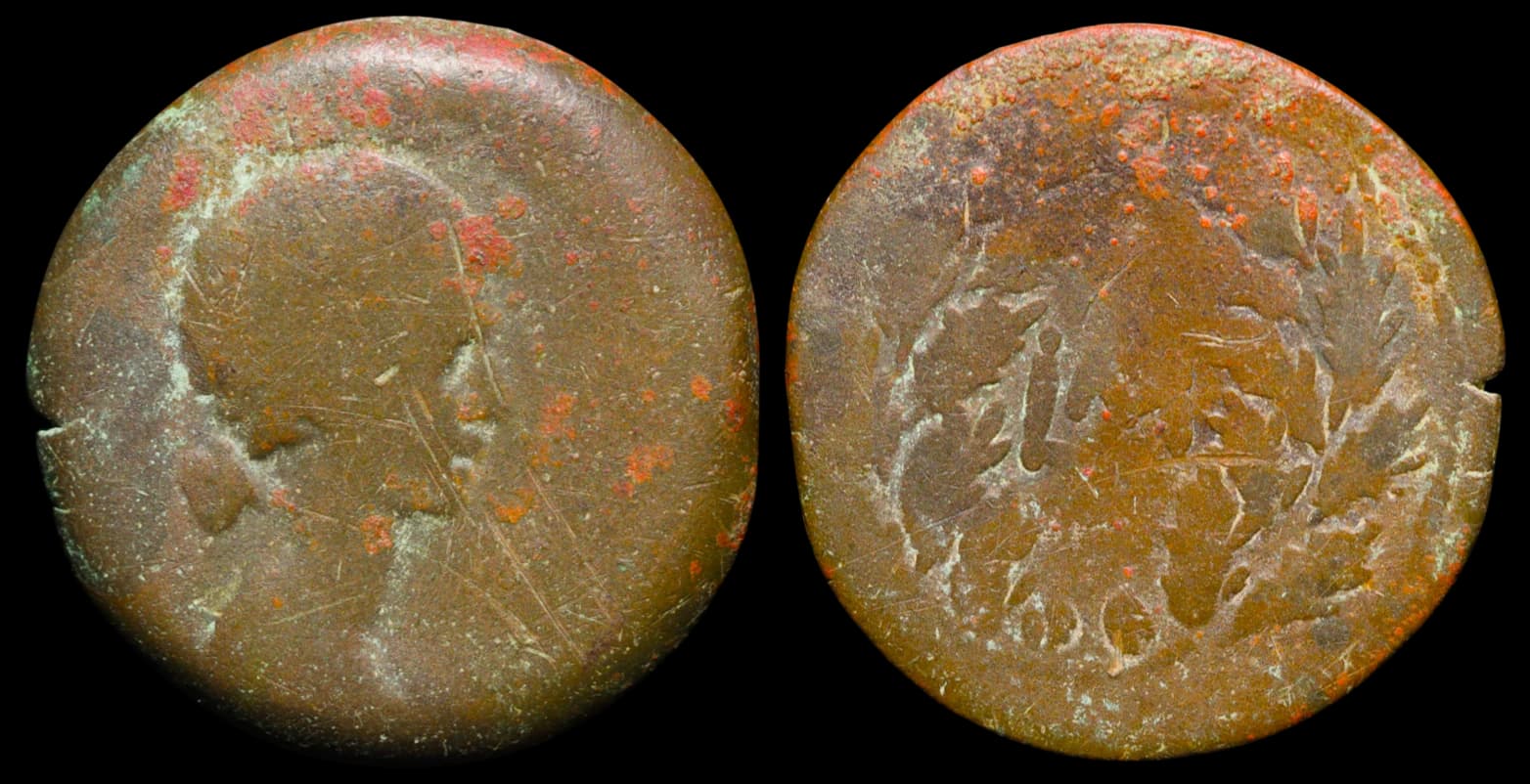 Lívia (Julia Augusta) - Moeda Provincial Romana (Julia Augusta) - Alexandria no ano 41 do reinado de Augusto - 12 d.C