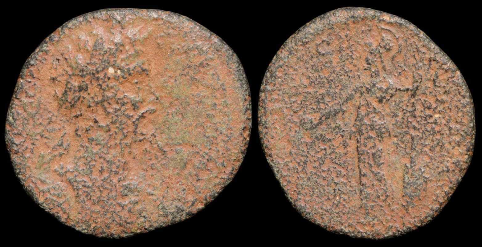 Septímio Severo - Moeda Provincial Romana - Mothone - 193-211 d.C
