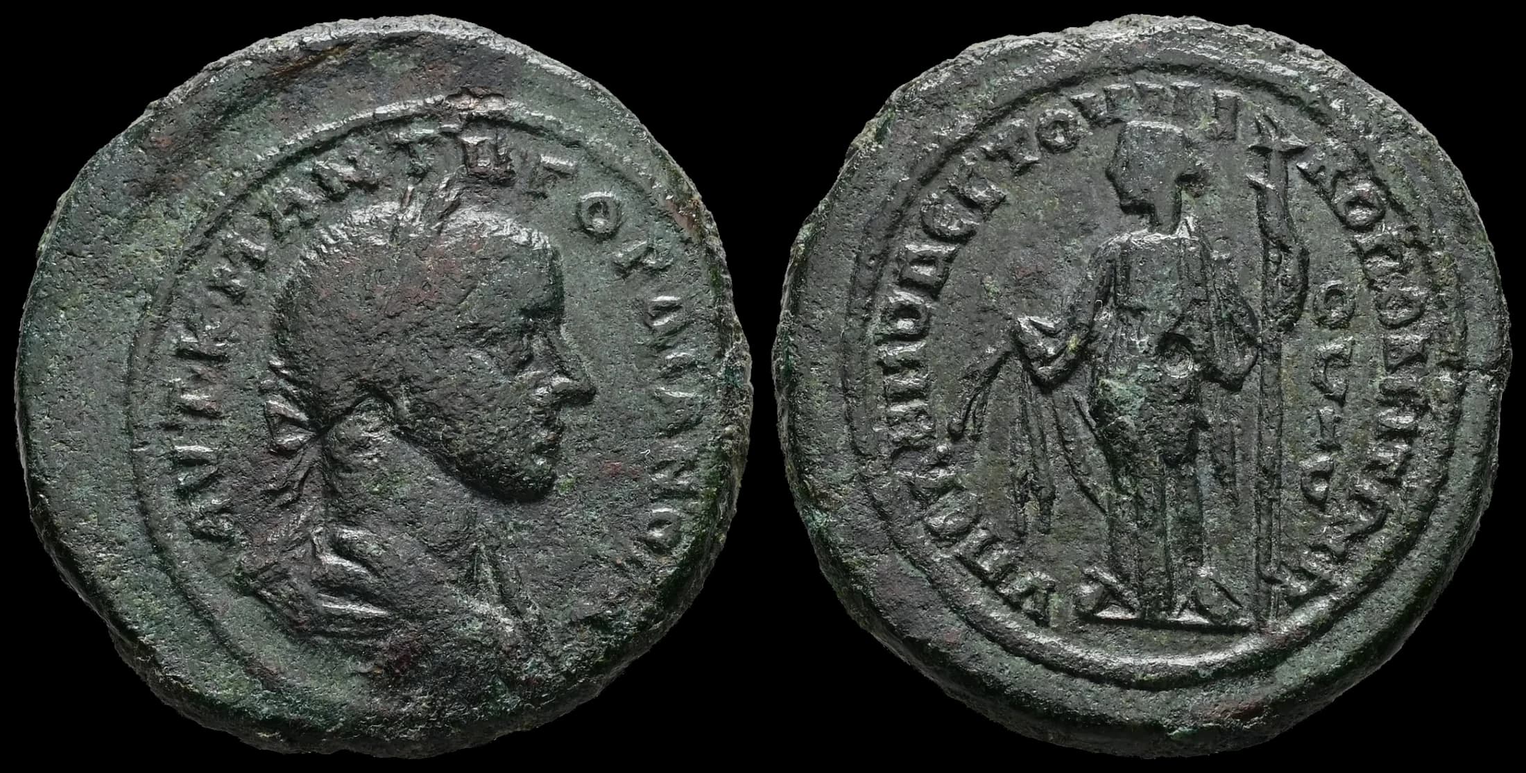 Gordiano III - Moeda Provincial Romana da Mésia Inferior - 238-244 d.C
