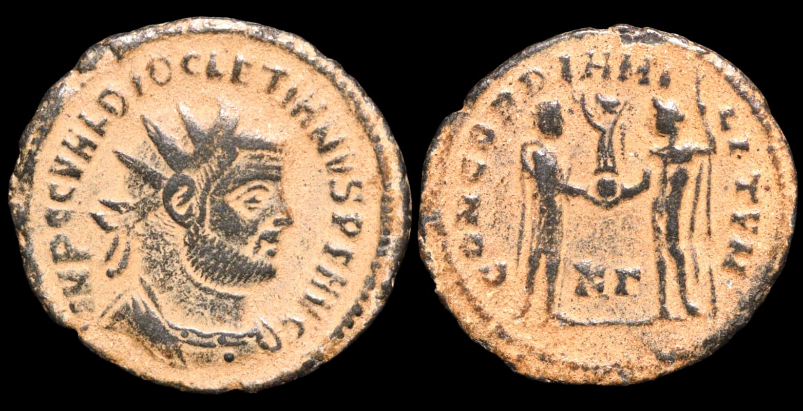 Diocleciano - Moeda Imperial Romana - As - Cízico - 295-299 d.C