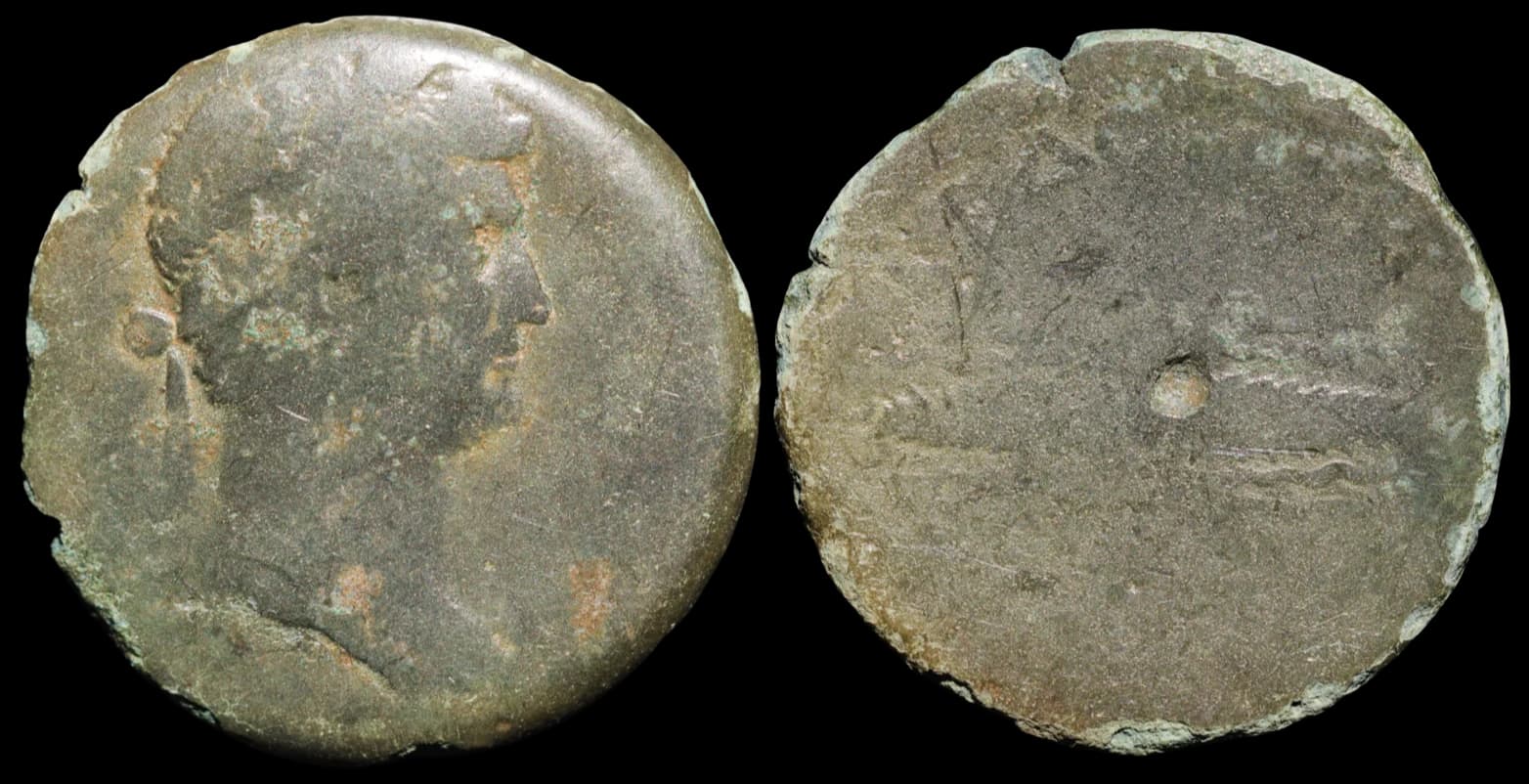 Adriano, Koinon da Macedônia - Moeda Provincial Romana - 117-138 d.C