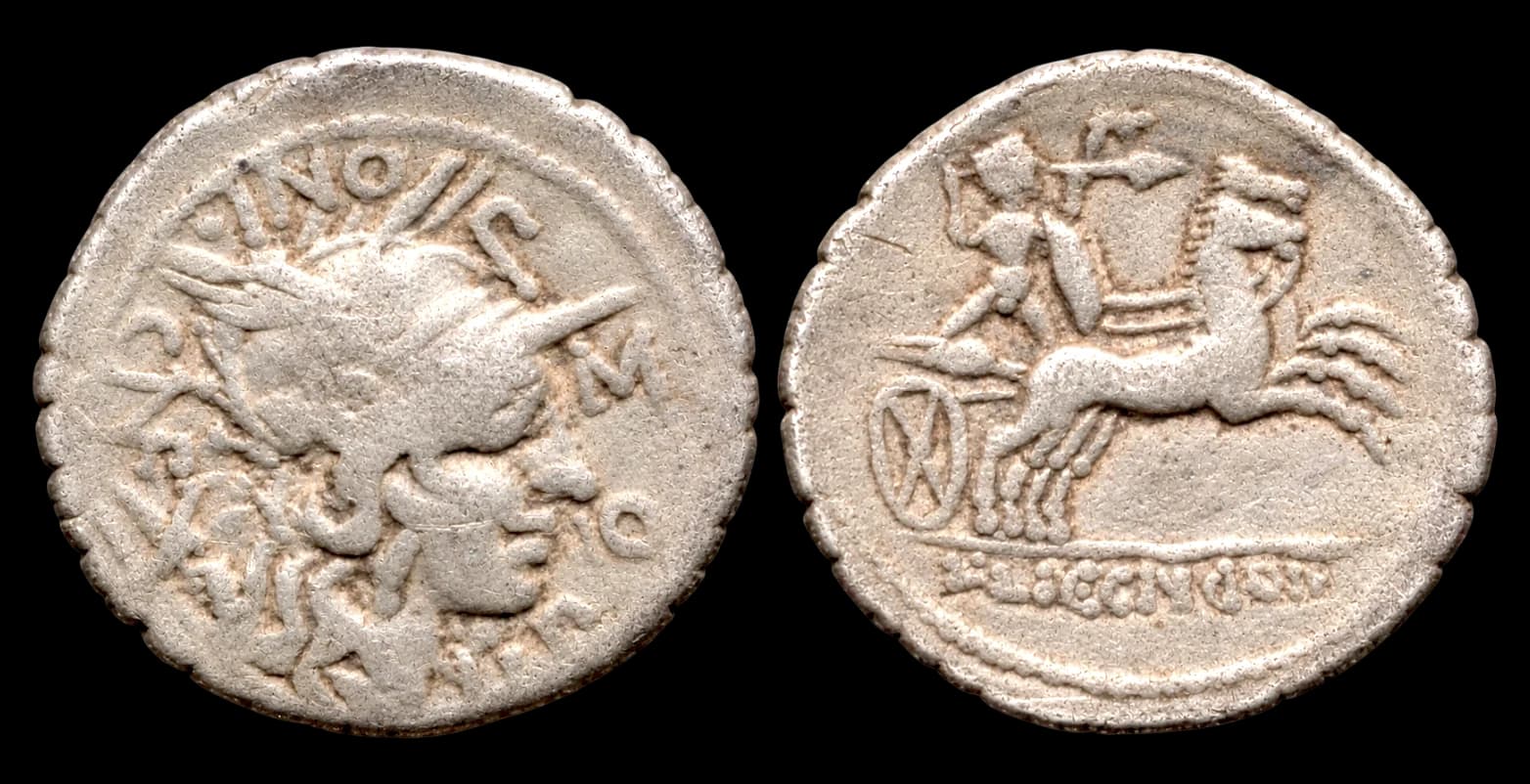 Gens Poblicia - Denário - Narbo - 118 a.C