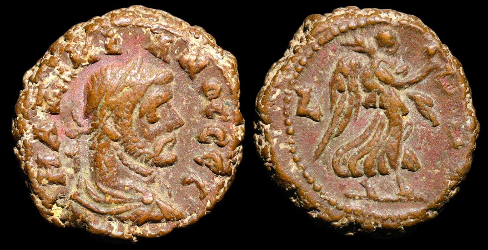 Diocleciano - Moeda Provincial Romana - Tetradracma - Alexandria no ano 4 de seu reinado - 287-288 d.C