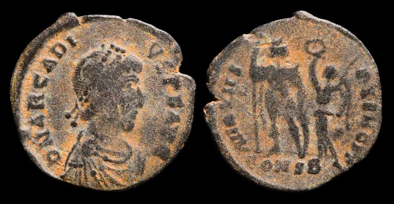 Arcádio - Follis - Constantinopla - 383-408 d.C