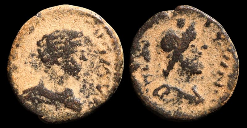 Cômodo, como César - Moeda Provincial Romana - Bostra, Cômodo como César - 175-177 d.C