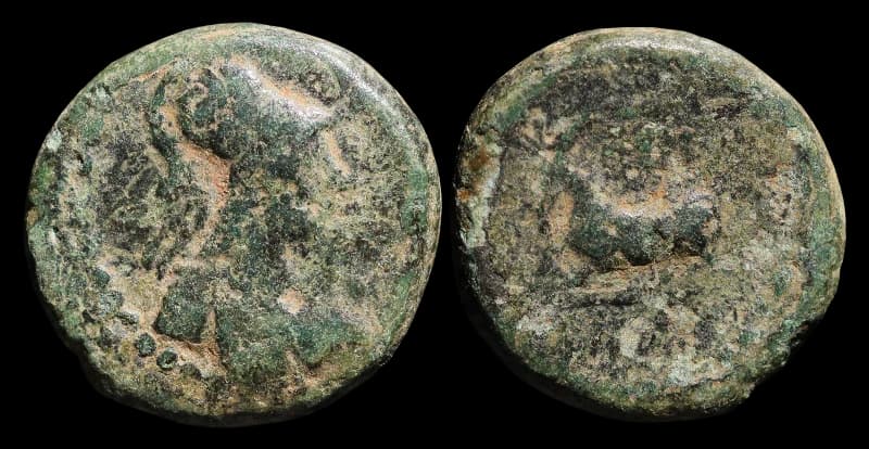 Cilícia, Aigeai - Moeda Provincial Romana - 114-115 d.C