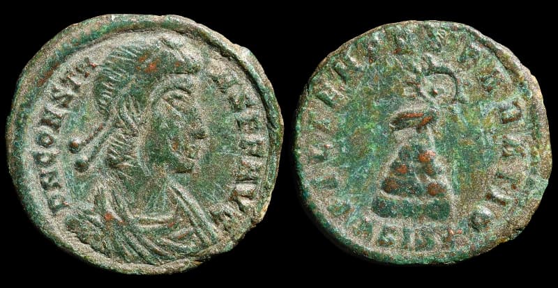 Constante - Moeda Romana Imperial - Centenionalis - Siscia - 348-350 d.C
